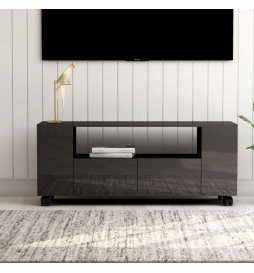 Meuble TV Gris brillant...