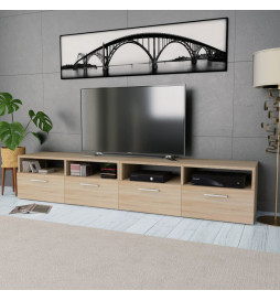 Meuble TV 2 pcs Aggloméré...