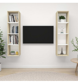 Meubles TV muraux 2 pcs...