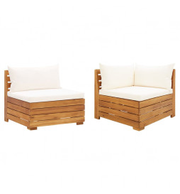 Salon de jardin 2 pcs avec...
