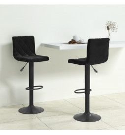 Tabourets de bar 2 pcs Noir...