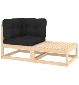 Salon de jardin 2 pcs avec...