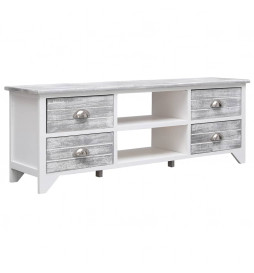 Meuble TV Blanc et gris...