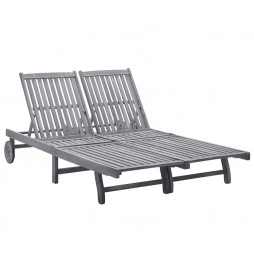 Chaise longue 2 places Bois...