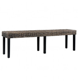 Banc 160 cm Noir Rotin...