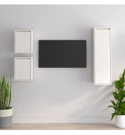 Meubles TV 3 pcs Blanc Bois...