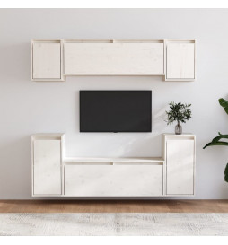 Meubles TV 6 pcs Blanc Bois...