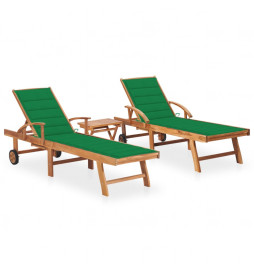 Chaises longues 2 pcs avec...
