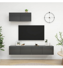 Meubles TV 3 pcs Gris...