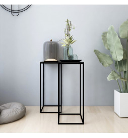 Tables d'appoint 2 pcs Noir...