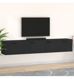 Armoires murales 2 pcs Noir...