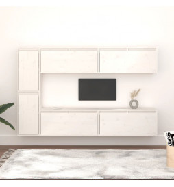 Meubles TV 6 pcs Blanc Bois...