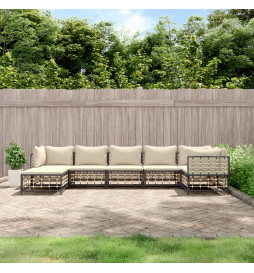 Salon de jardin 7 pcs avec...