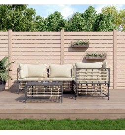 Salon de jardin 5 pcs avec...