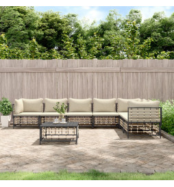 Salon de jardin 8 pcs avec...