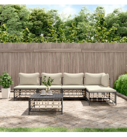 Salon de jardin 6 pcs avec...