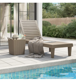 Chaise longue marron clair...