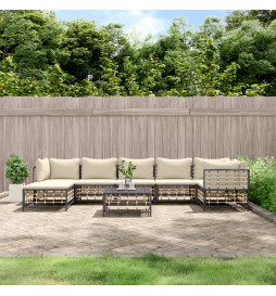 Salon de jardin 8 pcs avec...