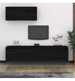 Meubles TV 3 pcs Noir Bois...
