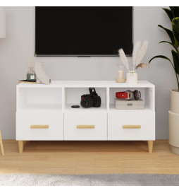 Meuble TV Blanc brillant...