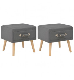 Tables de chevet 2 pcs Gris...