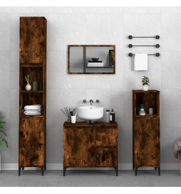 Armoire de bain chêne fumé...