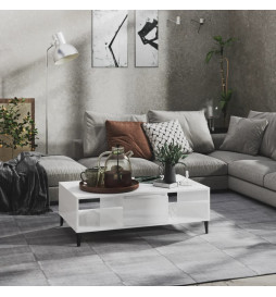 Table basse Blanc brillant...