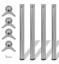 4 pieds de table réglables...