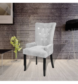 Fauteuil Argenté Velours