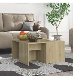 Tables basses 4 pcs Chêne...