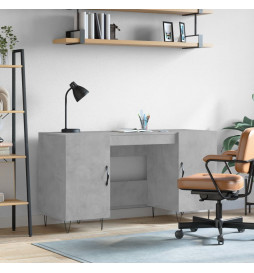 Bureau gris béton 140x50x75...