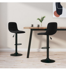 Tabourets de bar 2 pcs Noir...