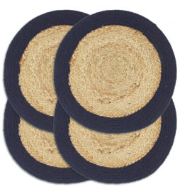 Napperons 4 pcs Naturel et...