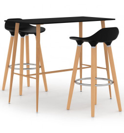 Ensemble de bar 3 pcs Noir