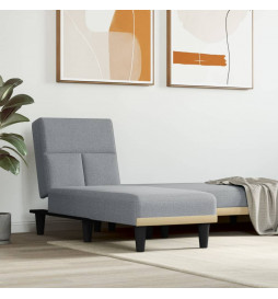 Chaise longue gris clair tissu