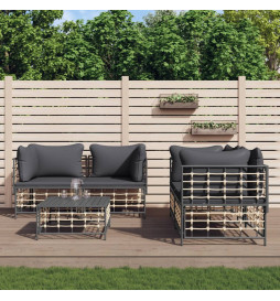 Salon de jardin 5 pcs avec...