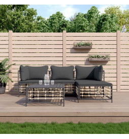 Salon de jardin 4 pcs avec...