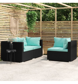 Salon de jardin 3 pcs avec...