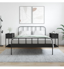 Tables de chevet 2 pcs noir...