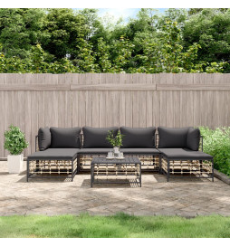Salon de jardin 7 pcs avec...