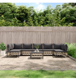 Salon de jardin 8 pcs avec...