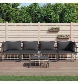 Salon de jardin 5 pcs avec...