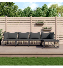 Salon de jardin 5 pcs avec...