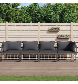 Salon de jardin 4 pcs avec...