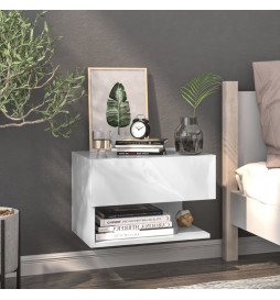 Table de chevet murale Blanc