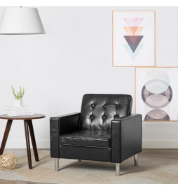 Fauteuil Noir Similicuir