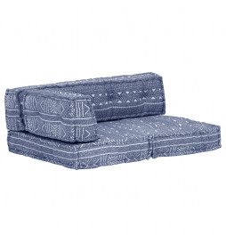 Pouf Indigo Tissu