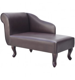 Chaise longue Marron...