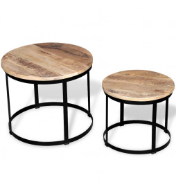 Table basse 2 pcs Bois de...