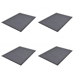 Paillassons 4 pcs PVC Gris...